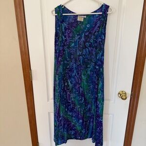 Batik Bali Ladies Small Rayon Watercolor Boho Dress